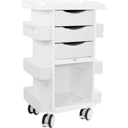 TRIPPNT Core DX Storage Cart with Security Railed Top and Clear PETG Sliding Door 53504